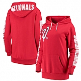 Women Washington Nationals G III 4Her by Carl Banks 12th Inning Pullover Hoodie Red